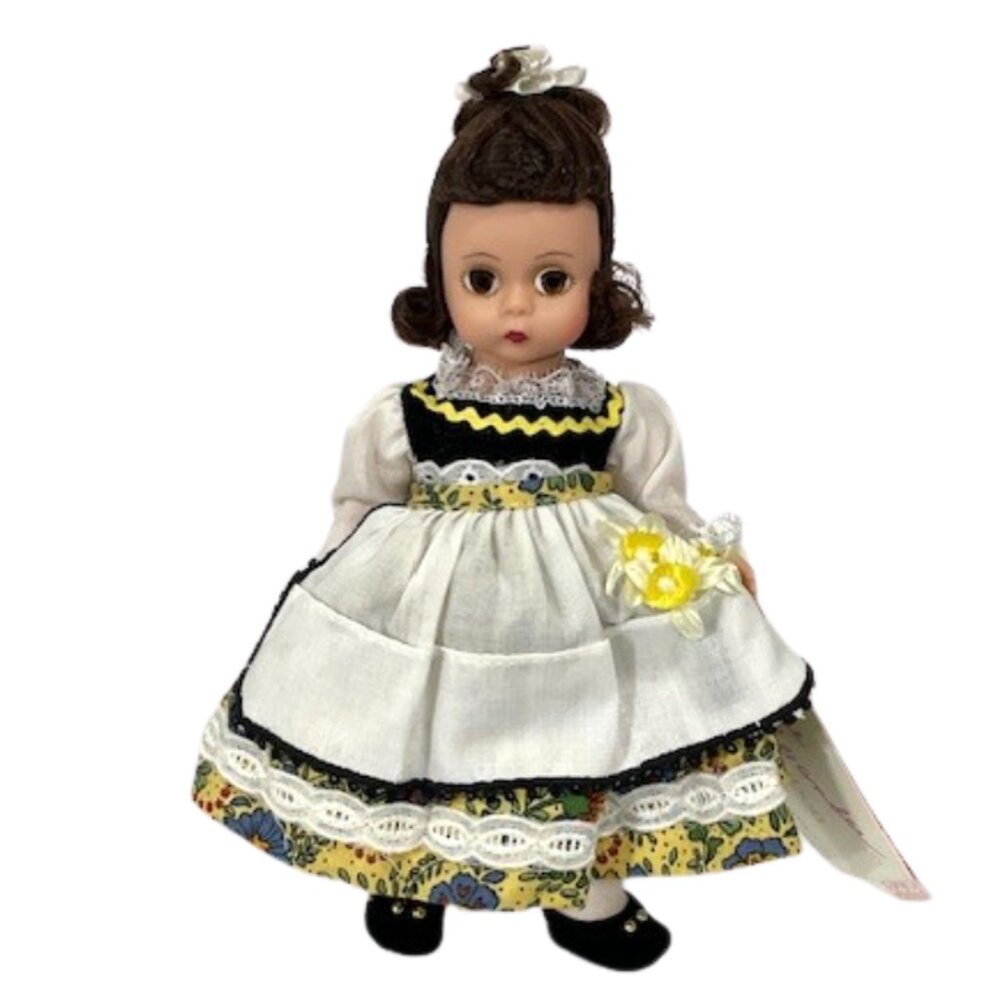Madame Alexander restrung 8" France doll with stand